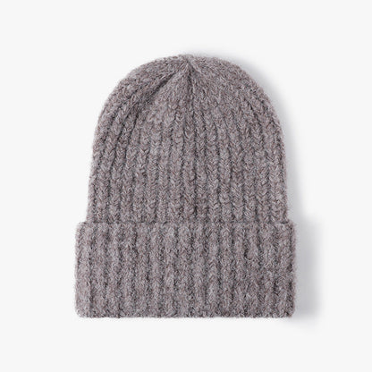 Simple Solid Color Knit Hat Lengthen Beanie