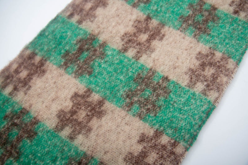 Plaid Print Contrast Color Scarves