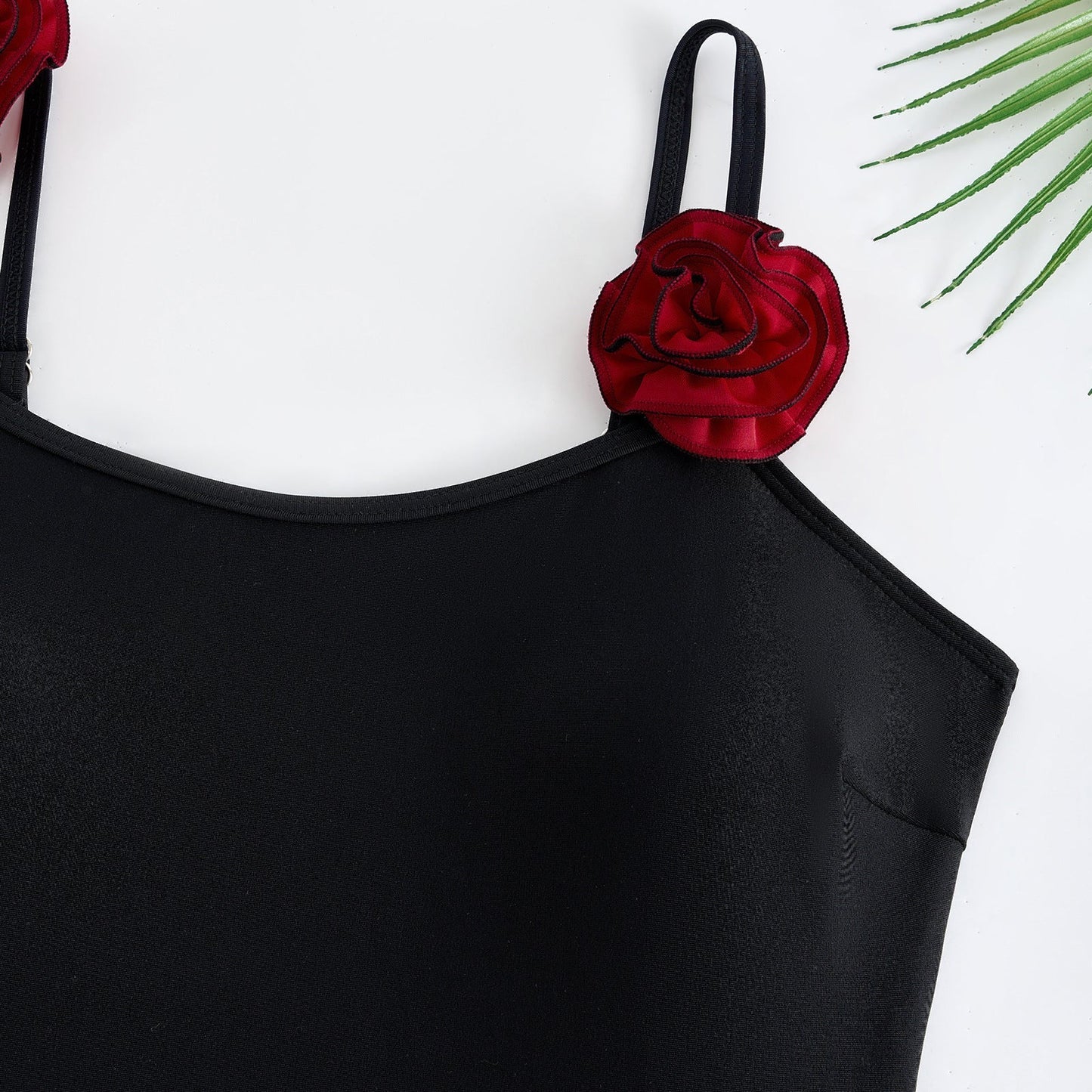 Flower Spaghetti Swimwear Ruffle Skirt Cover