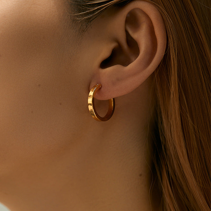 Simple Cool Circle Endless Hoop Earrings