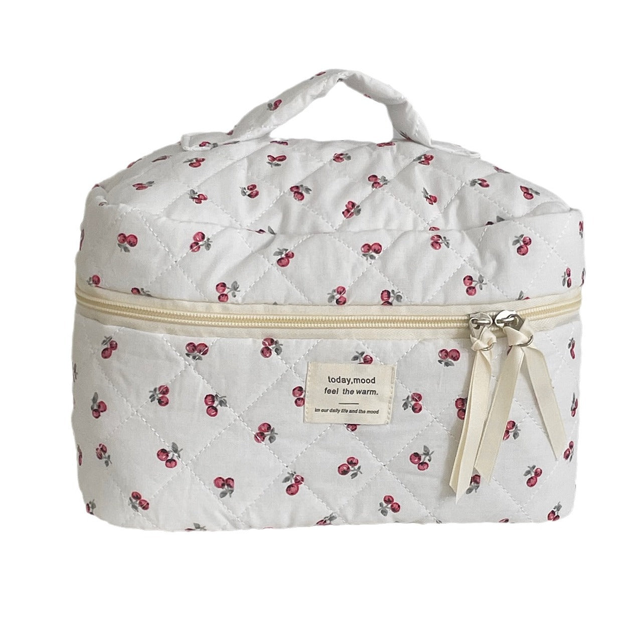 Sweet Cherry Print Make Up Bag