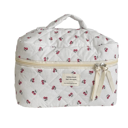 Sweet Cherry Print Make Up Bag