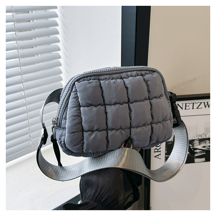 Candy Color Plaid Waist Bag Casual Chest Bag