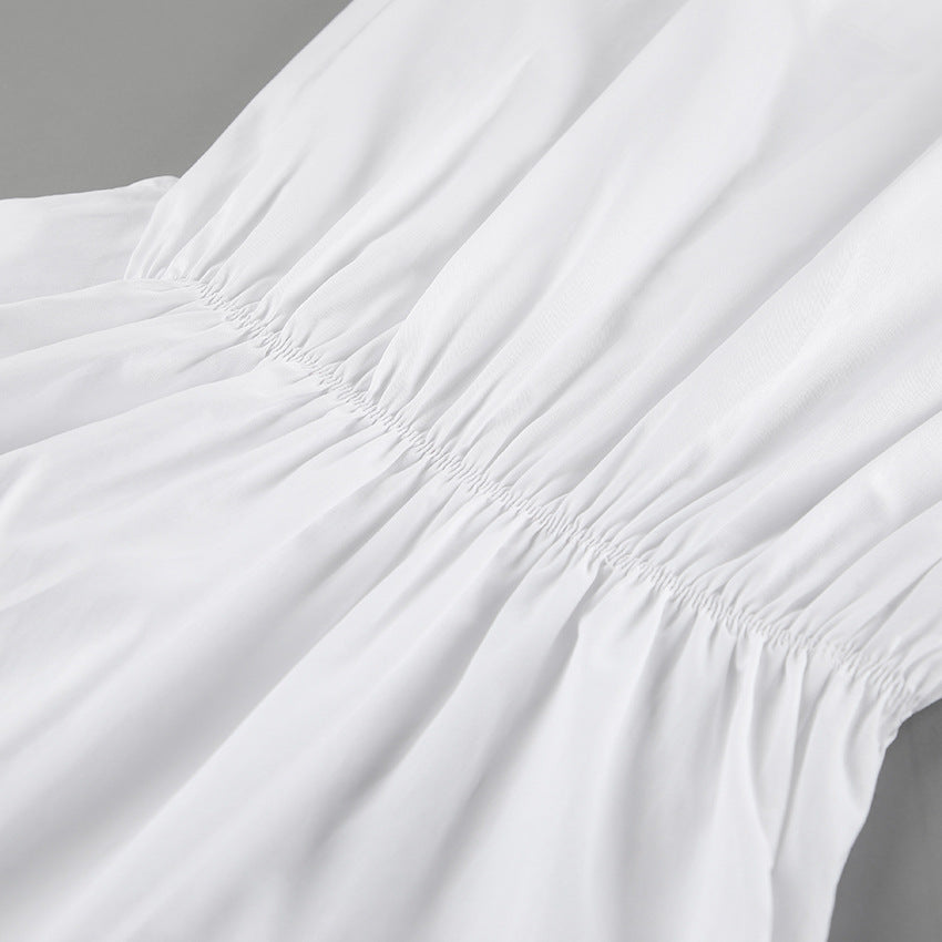 Lapel Buttons A-Line Mini Dress