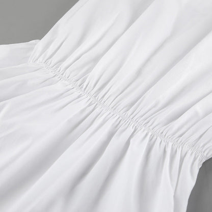 Lapel Buttons A-Line Mini Dress