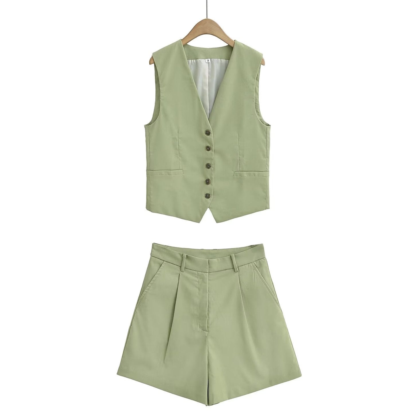 2-Piece Casual Vest Top and Shorts Set