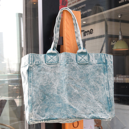 Washed Make Old Demin Shoulder Bags