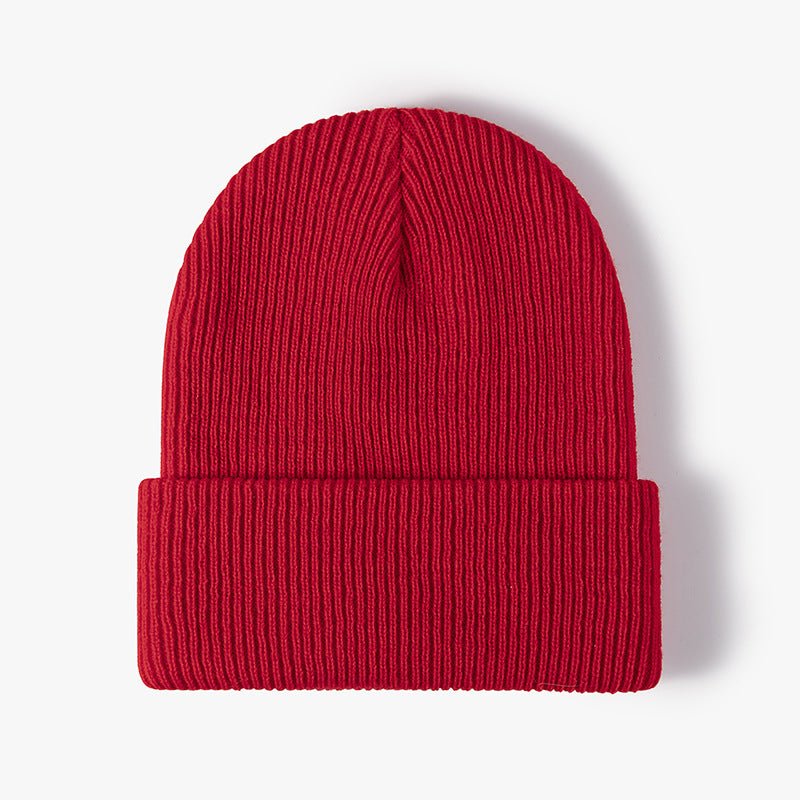 Solid Color Outdoors Thick Knit Beanie