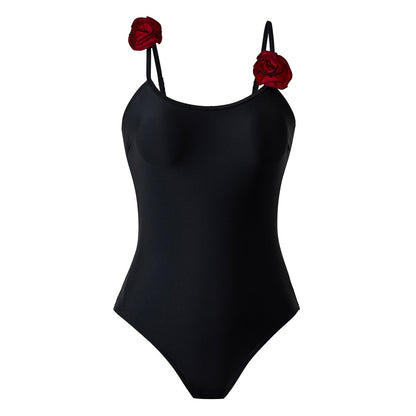 Flower Spaghetti Swimwear Ruffle Skirt Cover