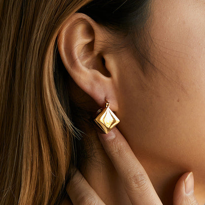 Square Shaped Simple Hoop Earrings