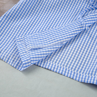 Plaid String Tie Homewear Sets