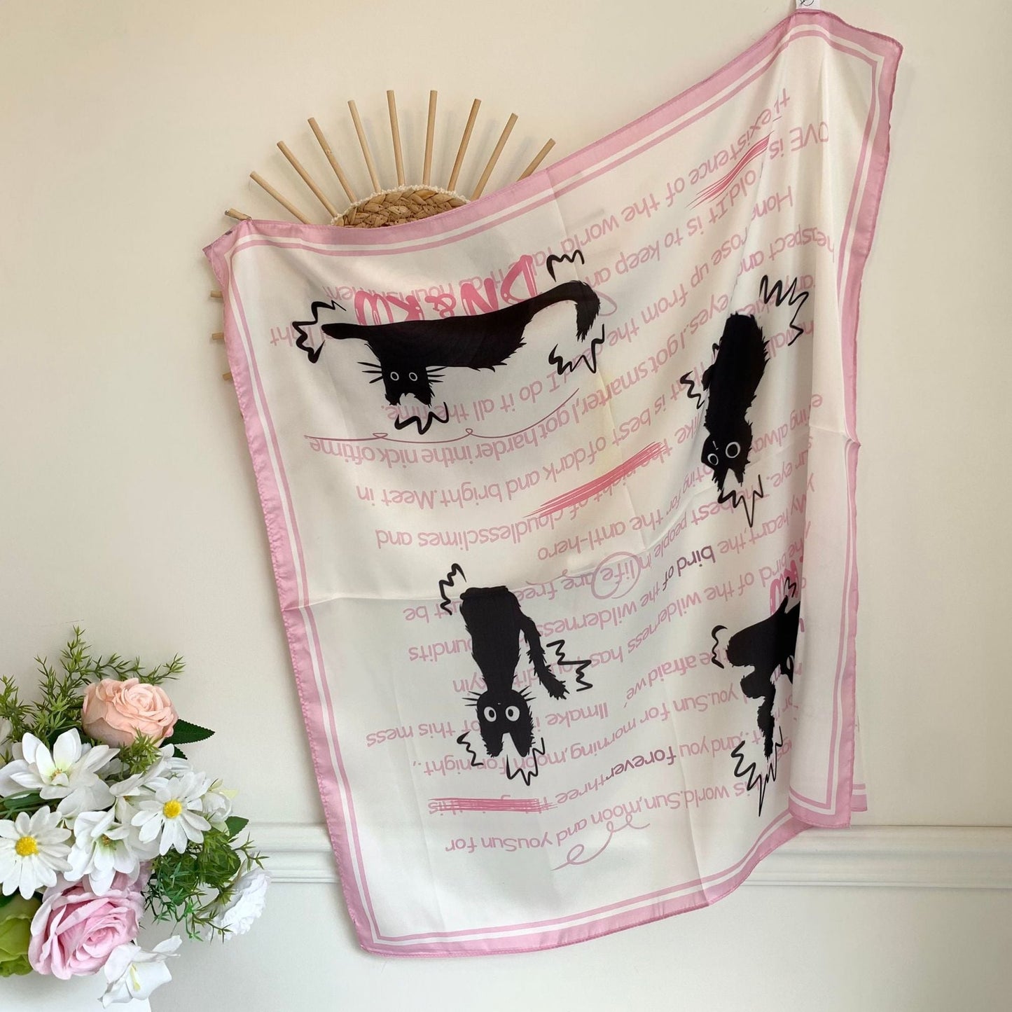 Retro Star Colorful Print Square Scarf