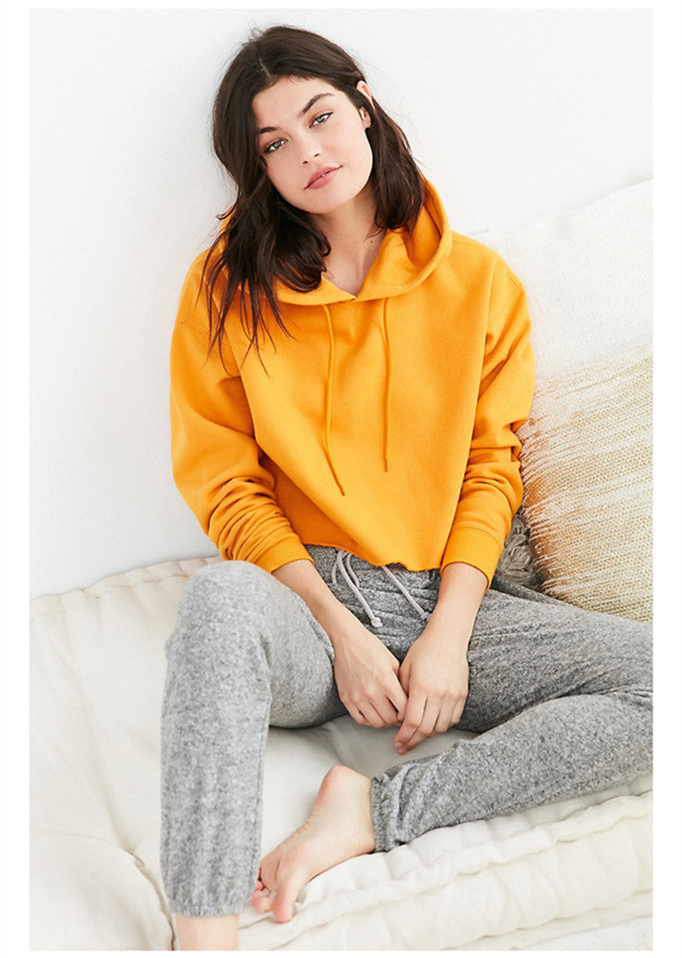 Loose Hooded Short Hoodie