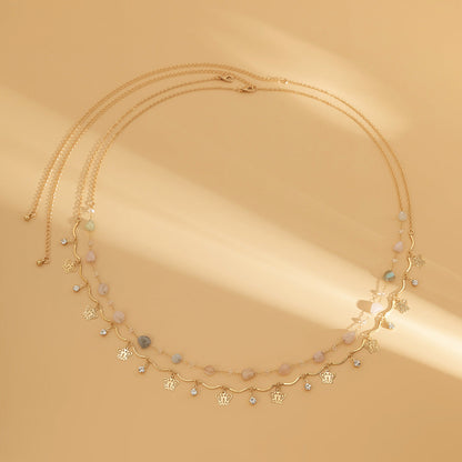 Butterfly Tassel Crystal Layered Waist Chain