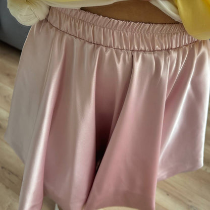 Elegant Pluffy Simple Mini Skirt