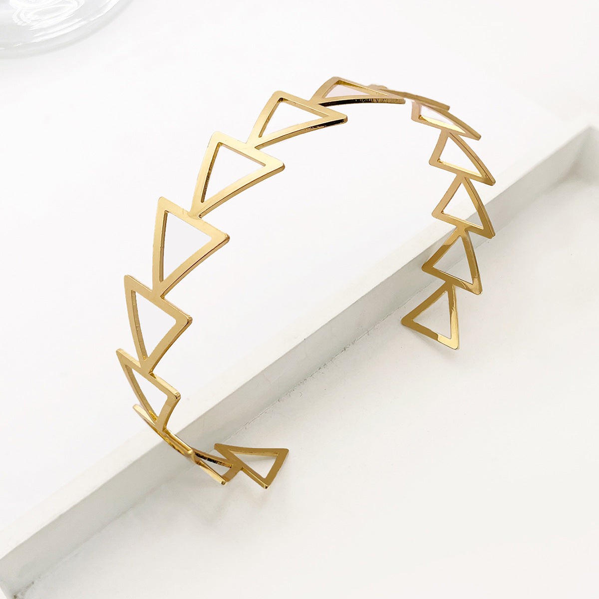 Simple Hellow Out Triangle Arm Cuff