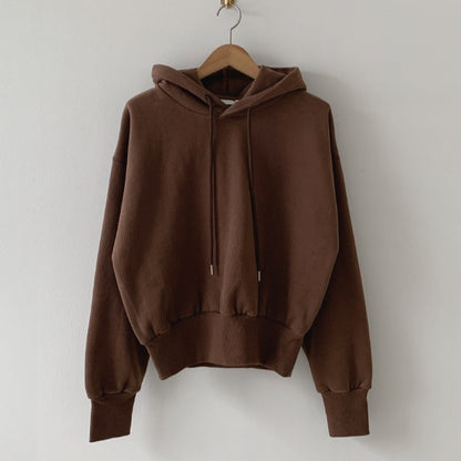 Solid Color Loose Hooded Hoodie