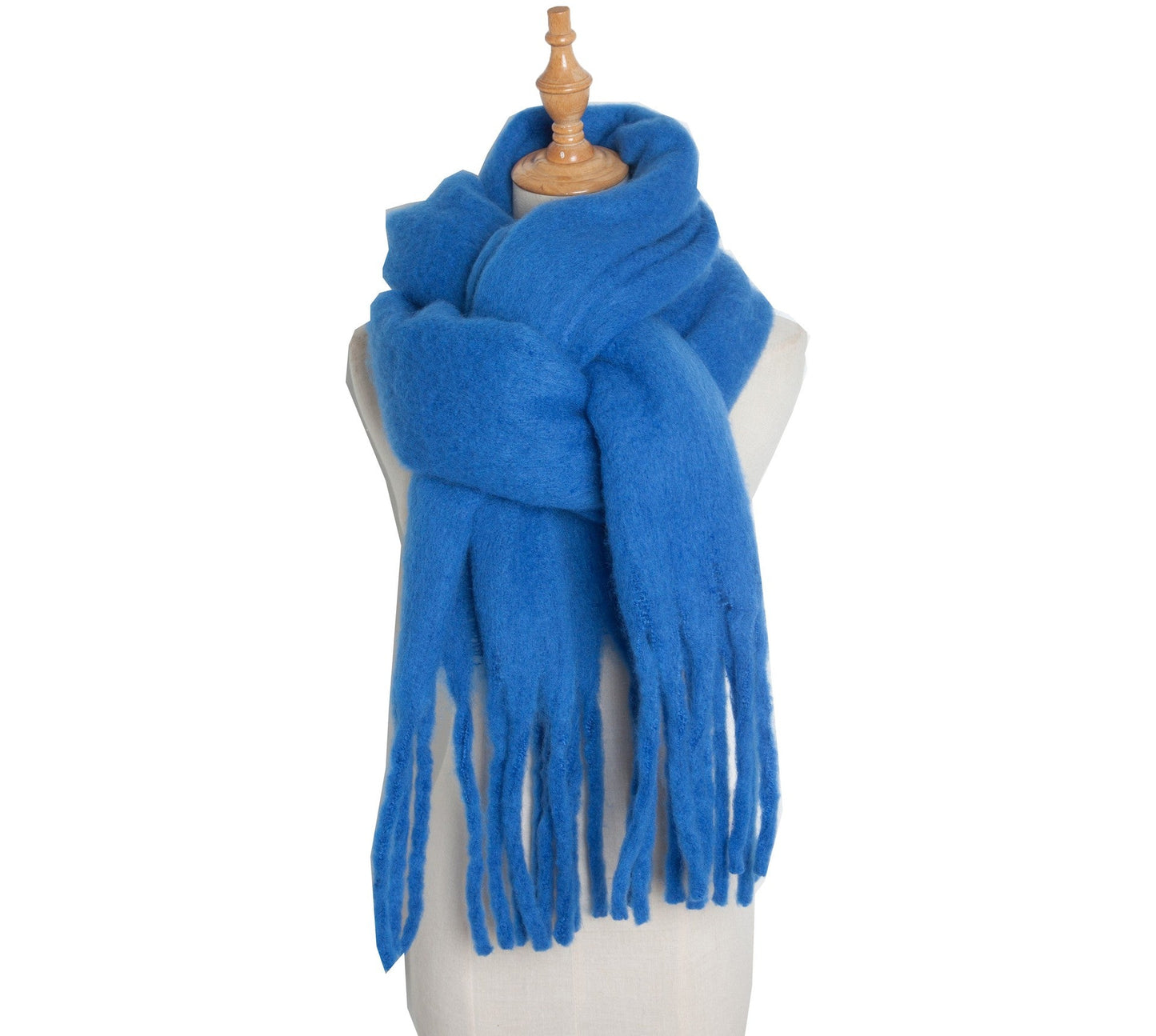 Solid Color Simple Tassel Scarves