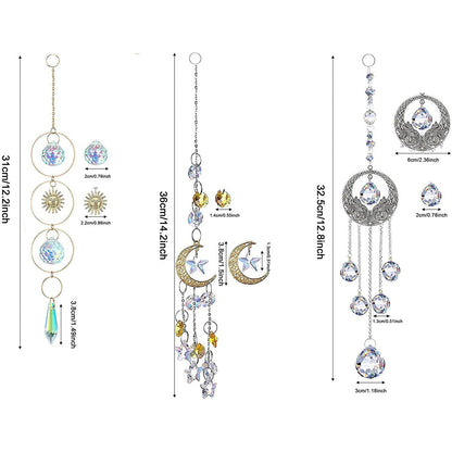 3+ 3PCS Tassel Crystal Suncatcher Hangings