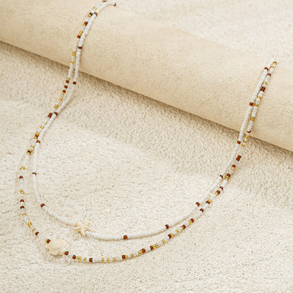 Double Layered Starfish Beaded Waist Chain
