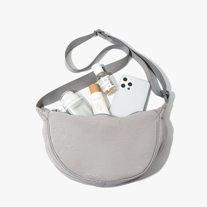 Solid Color Portable Nylon Shoulder Bag