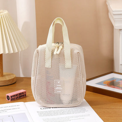 Solid Color Foldable Organizer Tote Bag