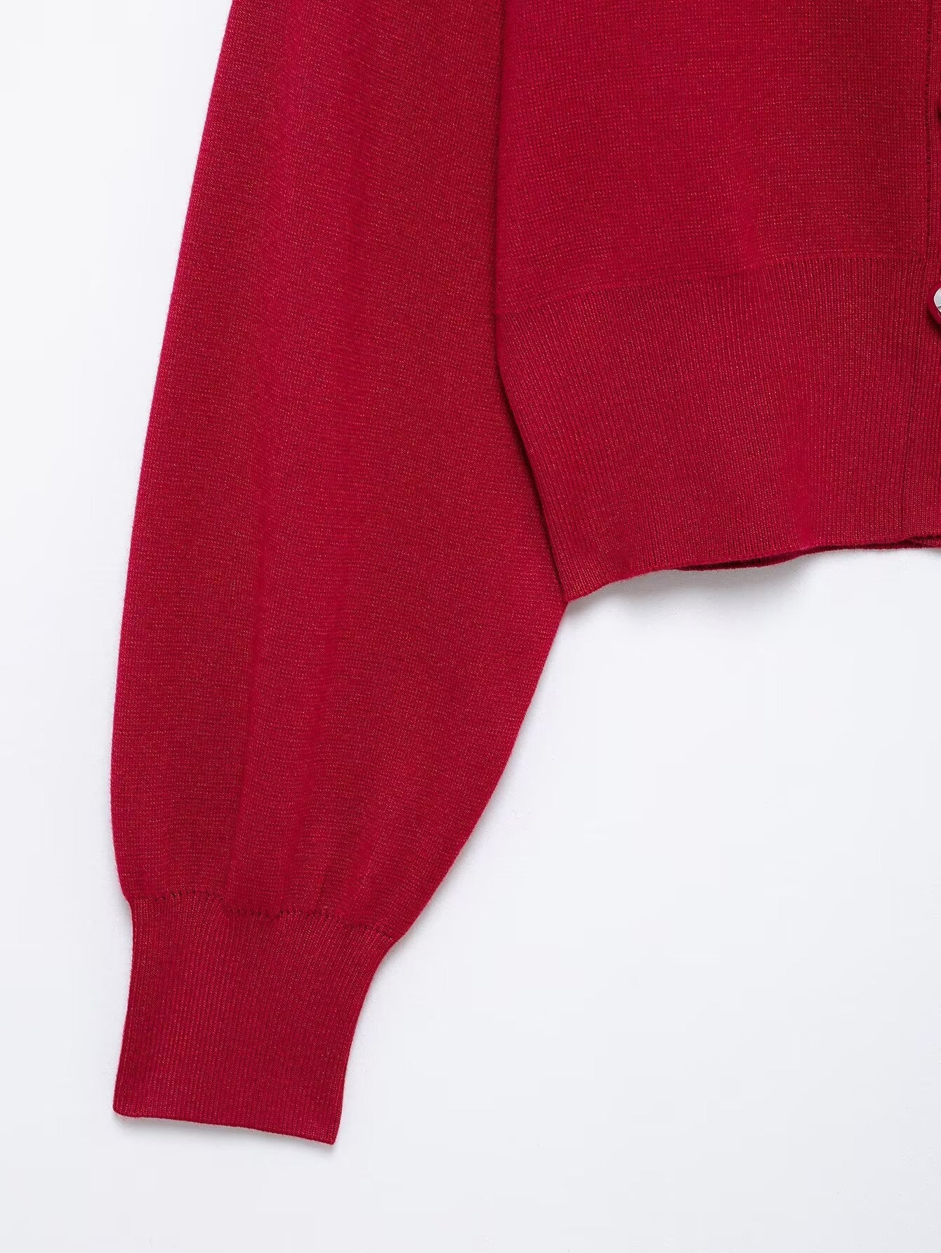 Casual Solid Color Round Neck Knitted Cardigan