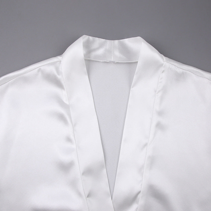 Feather Loose Waist Tie Long Dress