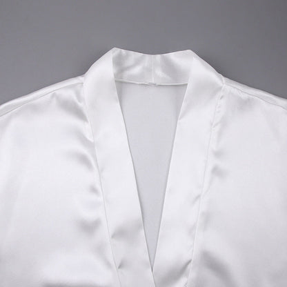 Feather Loose Waist Tie Long Dress