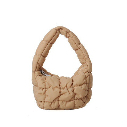 Solid Color Cloud Bag Cute Mini Handbag