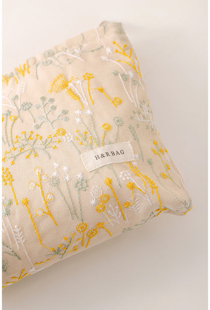 Colorful Embroidery Portable Cosmetic Bag