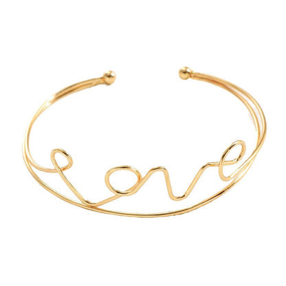 Letter LOVE Simple Arm Cuff
