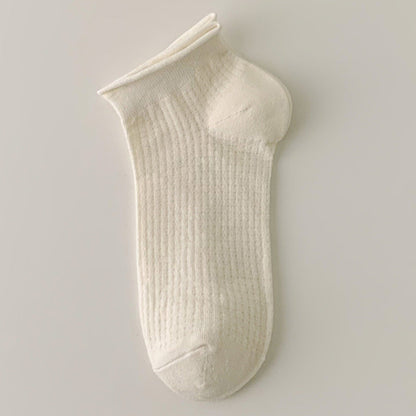 Simple Solid Color Low Ankle Socks