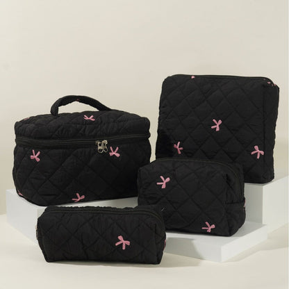 Bows Print Large Capacity Make Up Bag