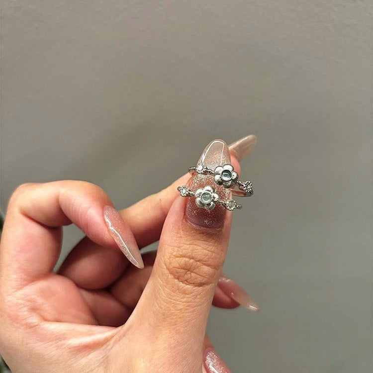 Vintage Flower Rhinestone Elegant Rings