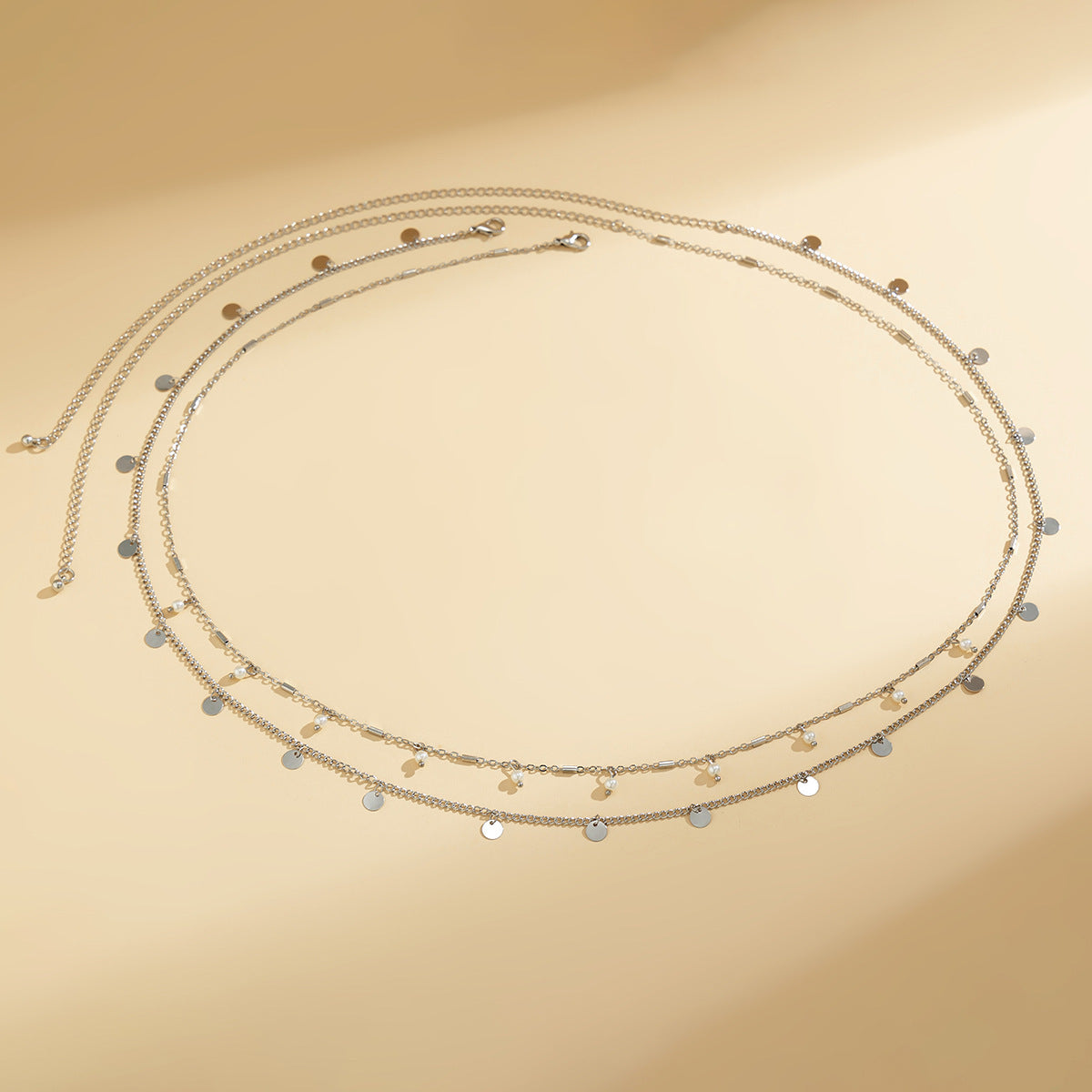 Sexy Pearl Double Layers Waist Chain