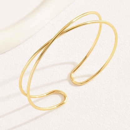 Simple Cross Open Arm Cuff