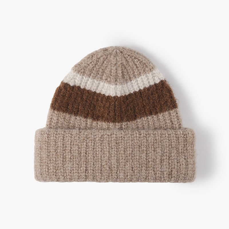 Winter Thicken Cuff Knit Wool Beanie