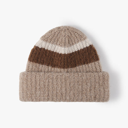 Winter Thicken Cuff Knit Wool Beanie