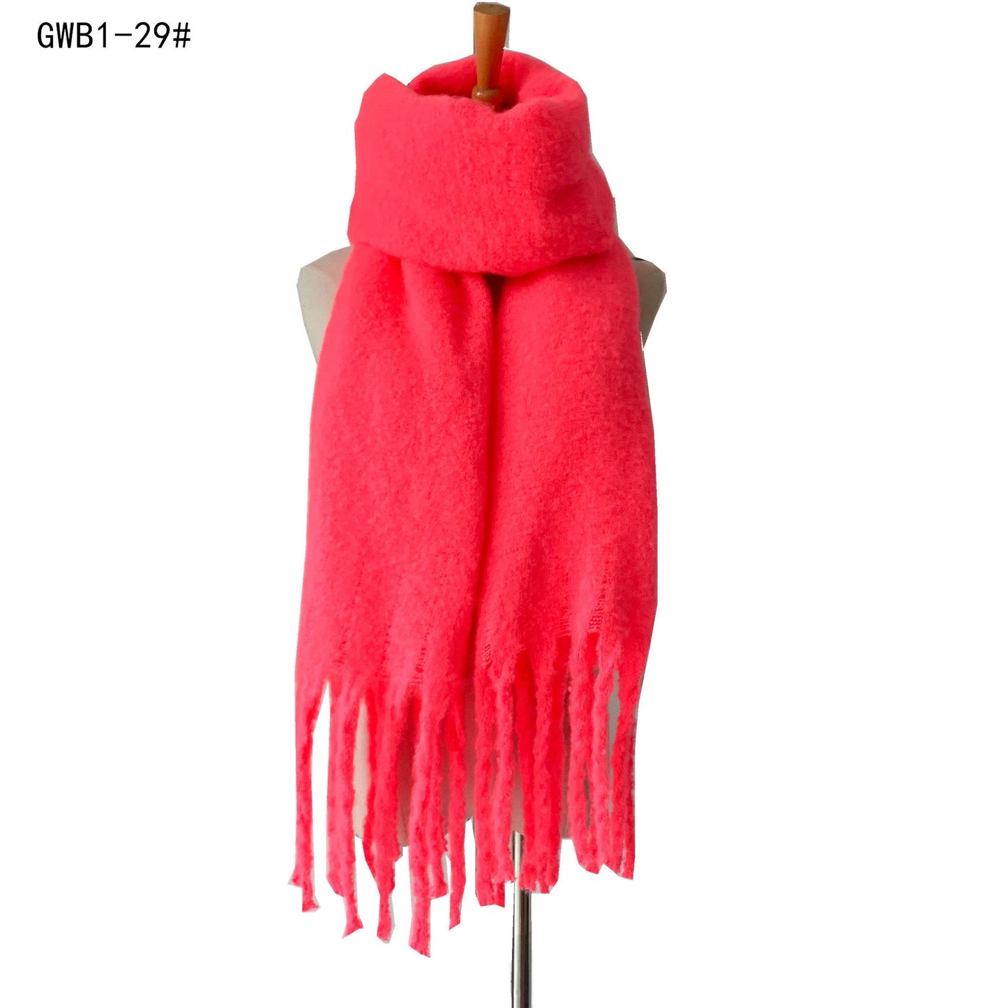 Solid Color Tassel Soft Scarves