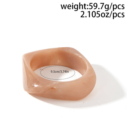 Vintage Irregular Wide Acrylic Bracelets