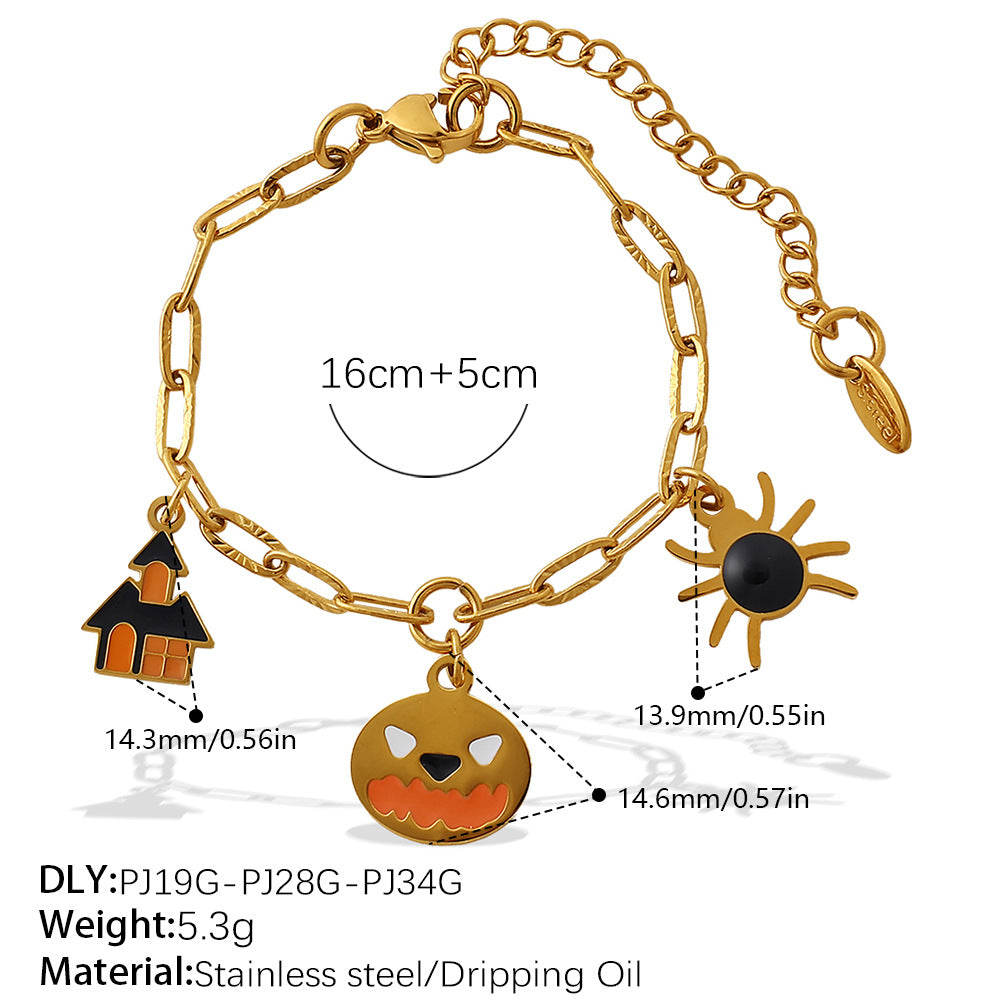 Halloween Ghost Chain Stainless Steel Bracelet