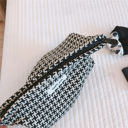 Classic Plaid Travel Cosmetic Bag