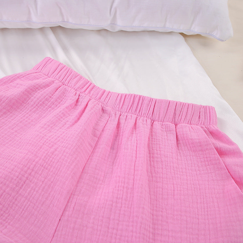 Solid Color Casual Sleepwear Sets