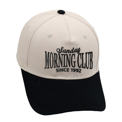 Casual Color Block Letter Embroidered Baseball Cap