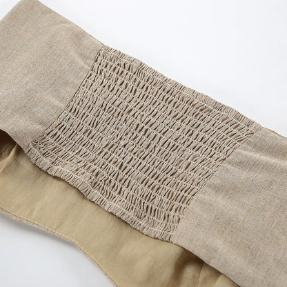 Sleeveless Halter Bandeau Split Skirt Sets