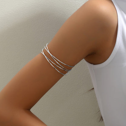 Multi-Layered Cross Simple Arm Cuff