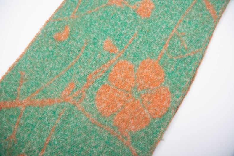 Contrasct Color Floral Print Scarves