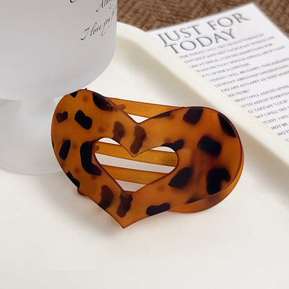 Stylish Flat Hair Heart Claw Clip