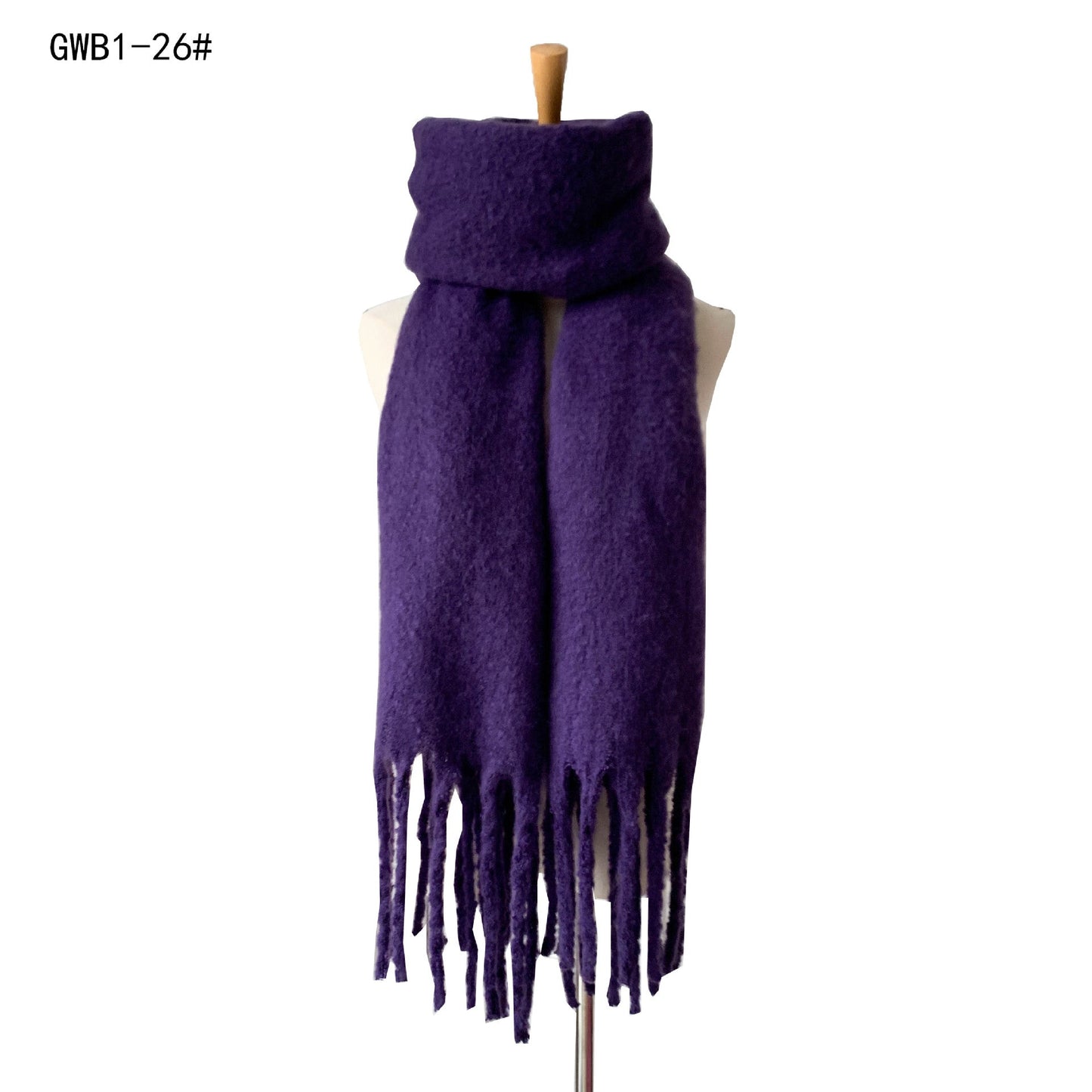 Solid Color Tassel Soft Scarves